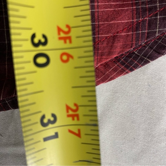 Toad & Co Horny Toad Organic Cotton M Red Plaid Long Sleeve Button Up Shirt - Picture 9 of 10